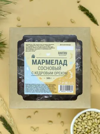 Мармелад сосновый с Кедровыми орешками, 500 гр Мармелад сосновый с Кедровыми орешками, 500 гр