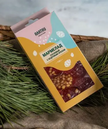 Мармелад "Сосновый" (с кедровым орехом), 110г Мармелад "Сосновый" (с кедровым орехом), 110г